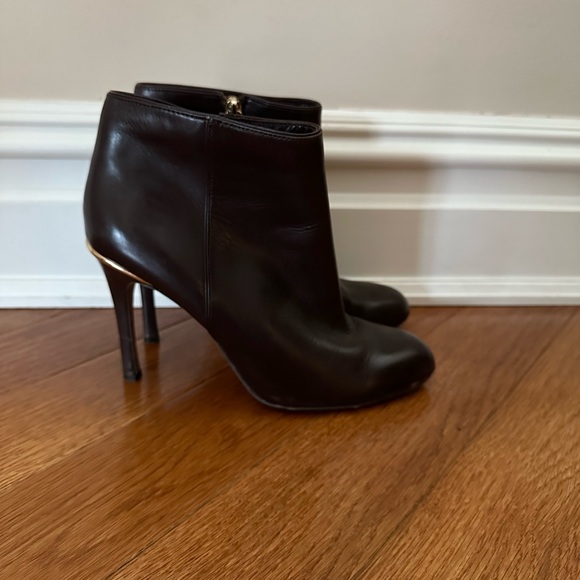 COACH Woman’s Brown Leather Heeled Booties - Picture 4 of 7